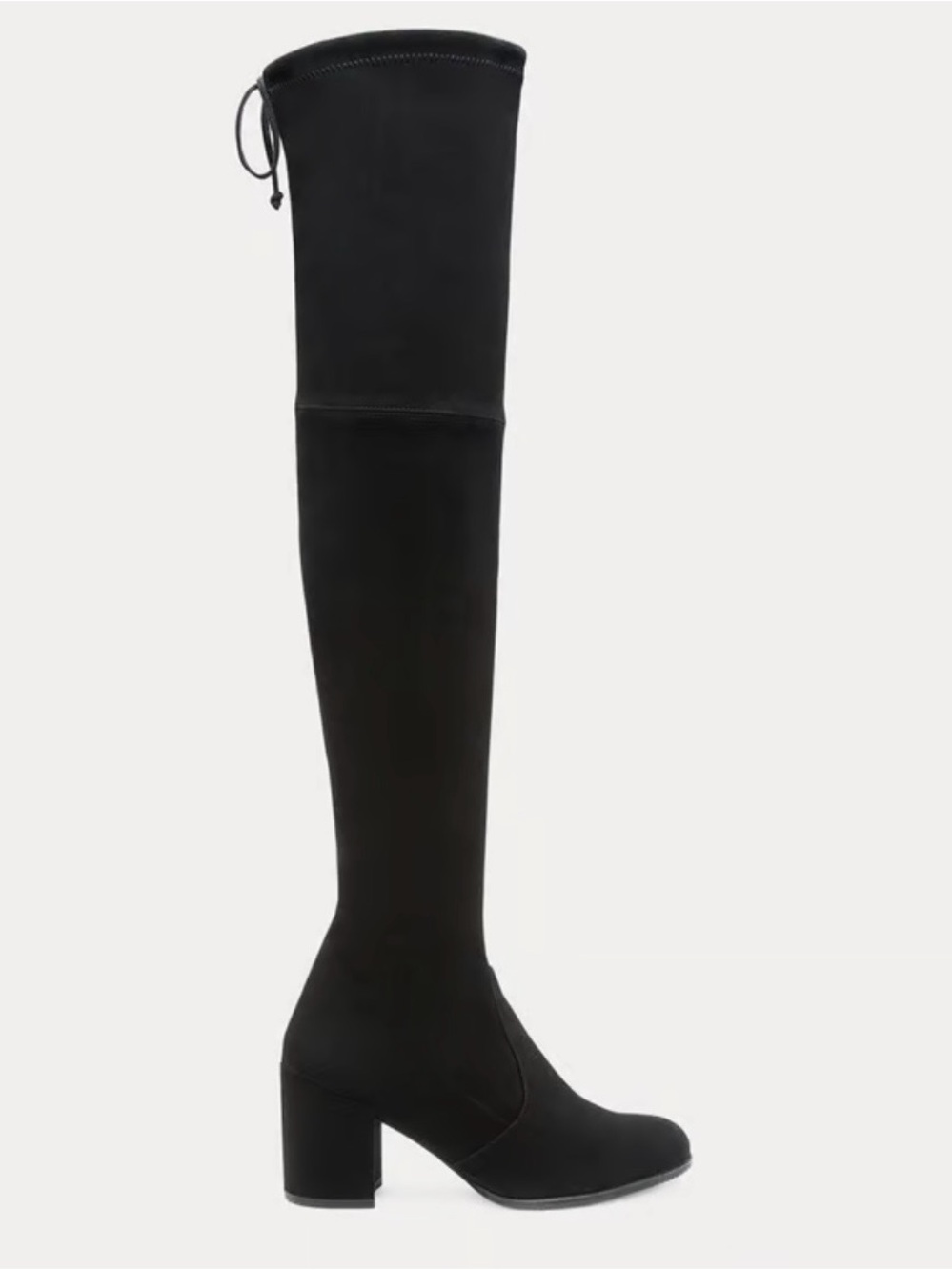 Stuart Weitzman Black Over-the-Knee Block Heel Boot